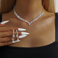 Set gioielli collana e orecchini con strass