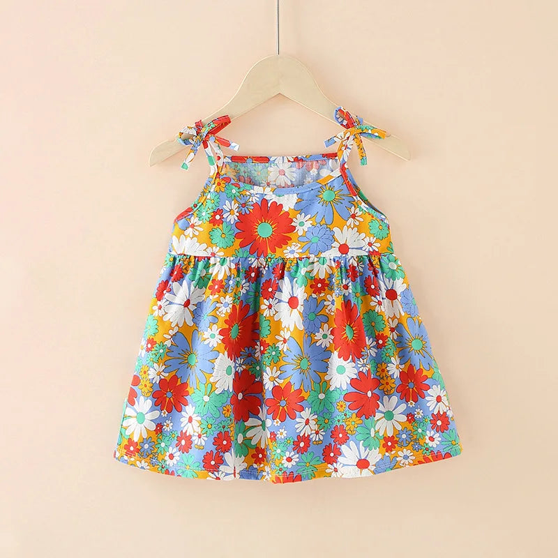 Vestito per bambini senza maniche con bretelle Top 3-6 anni