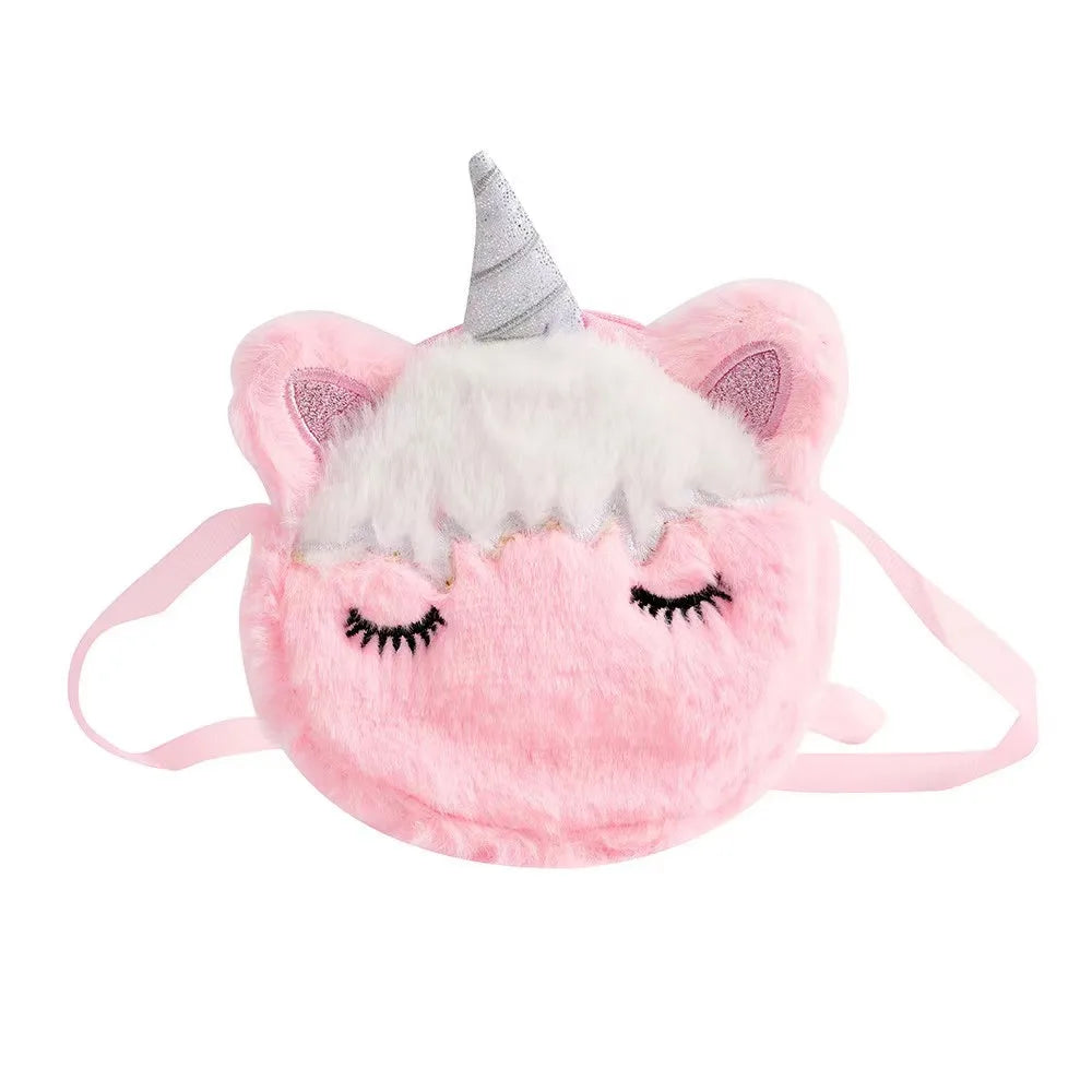 Borsa a tracolla di peluche per bambini Unicorno
