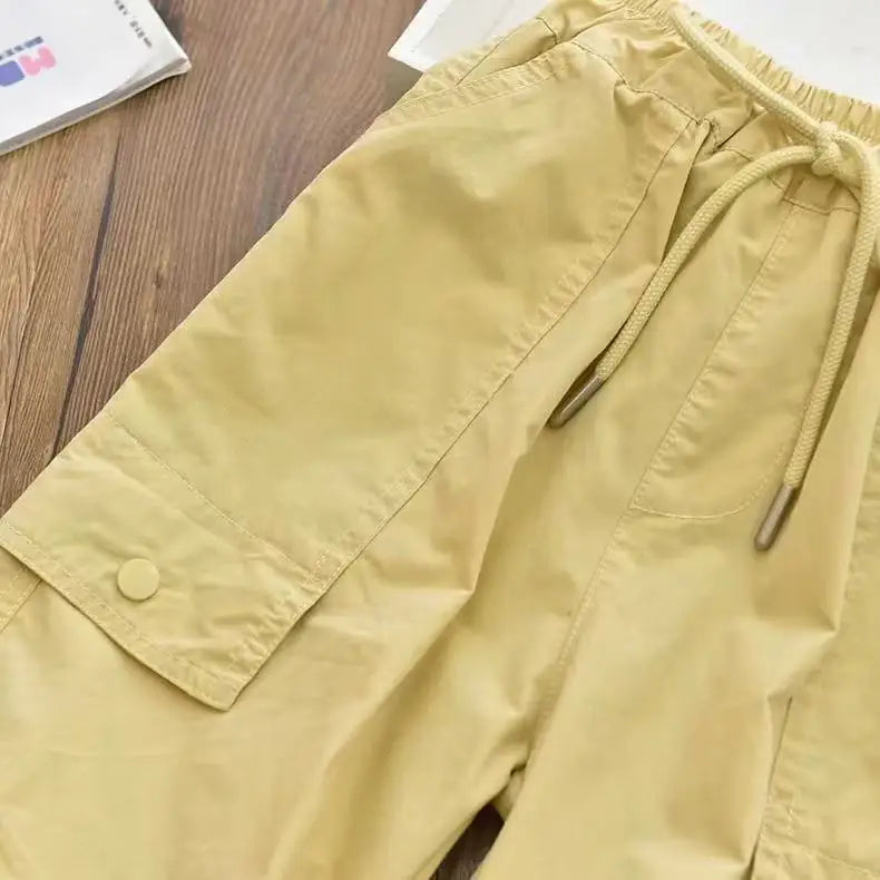 Vestiti primaverili alla moda per bambini Cargo Joggers Pantaloni elastici alla caviglia Pantaloni casual Leggero Traspirante