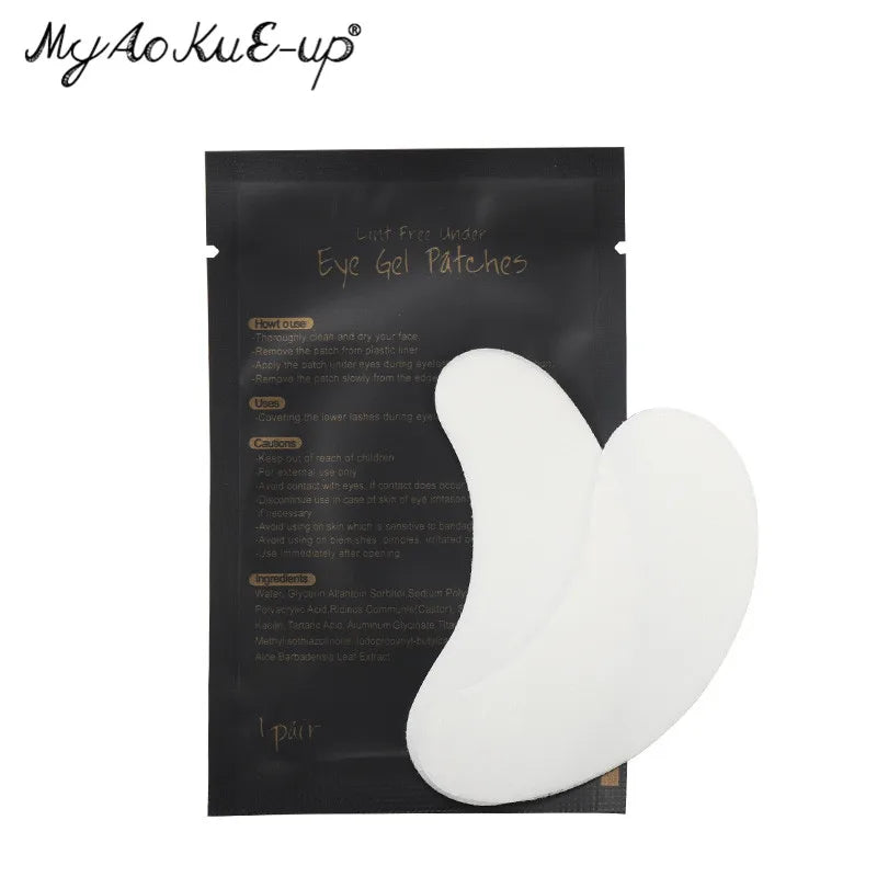 50 paia di estensione delle ciglia in Hydrogel Eye Pad Gel Adesivo