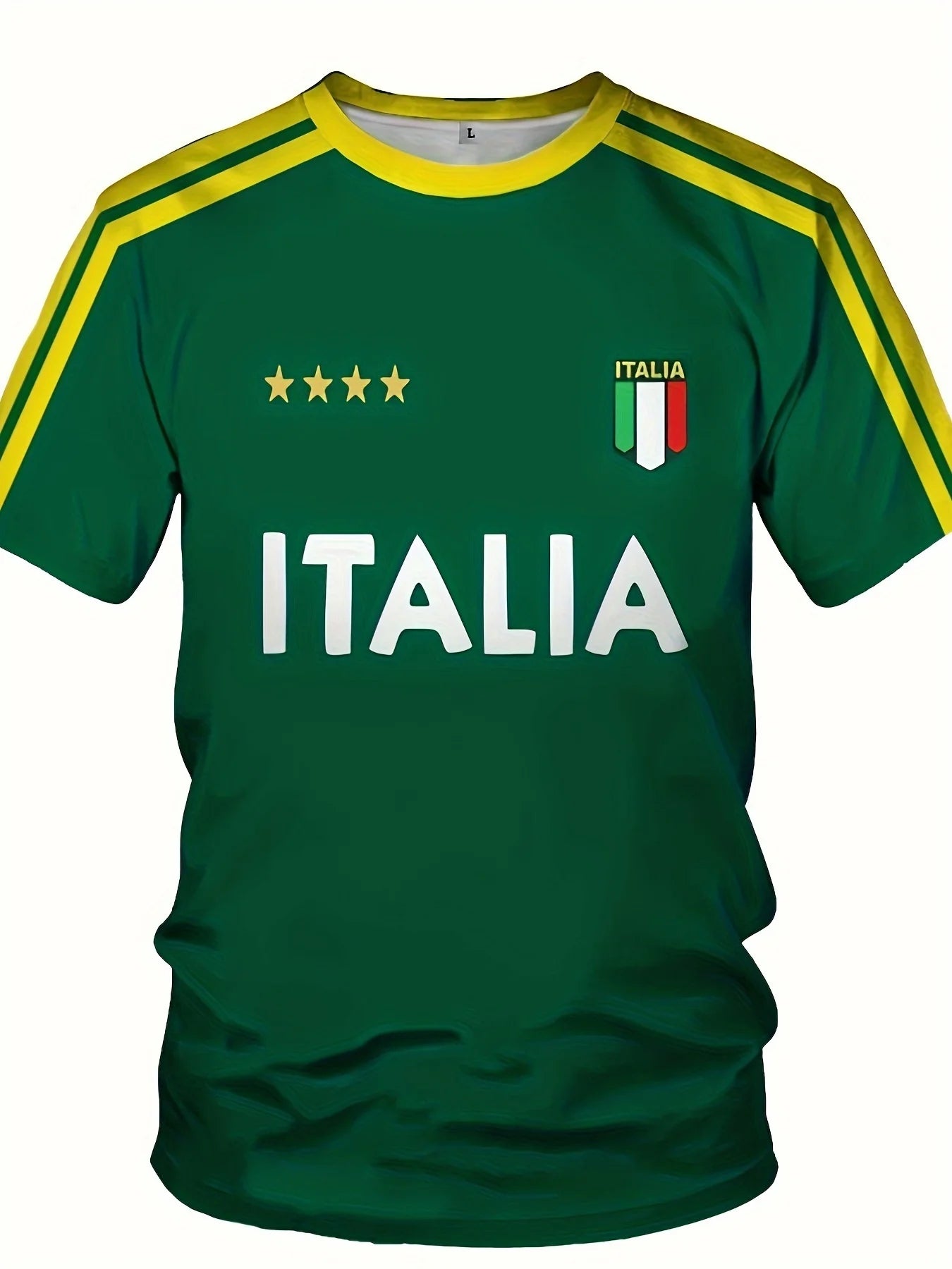 T-shirt stampata 3D casual ITALIA  in fibra di poliestere