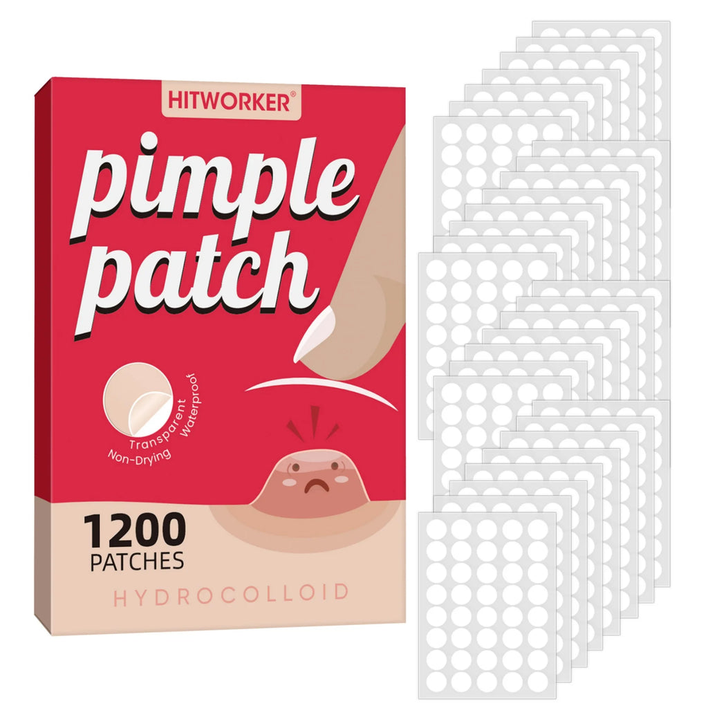 1200 pezzi/set di cerotti idrogel per la copertura dell’acne, adatti sia per uomini che per donne, adatti a tutti i tipi di pelle