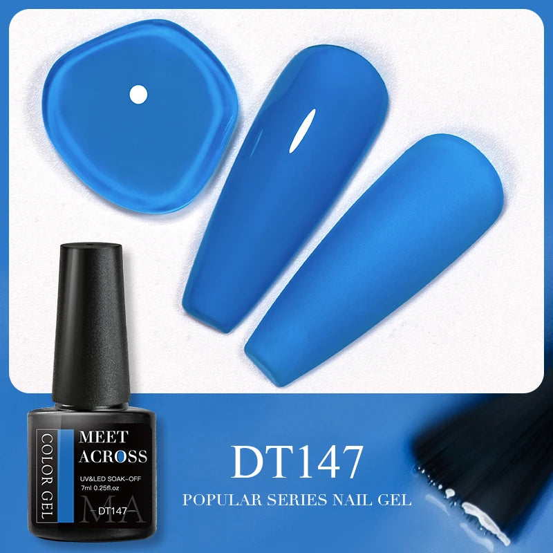 MEET ACROSS 5ml Gel Smalto per unghie Nail Art Top Gel tutti i colori