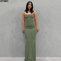 Abito Eleganti Satin Slip Senza Maniche