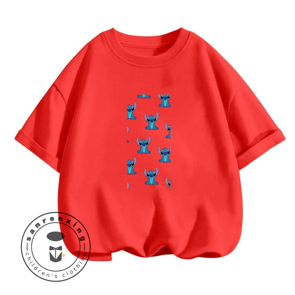 Stitch T-Shirt Cartoon Print Estate Casual Bambini