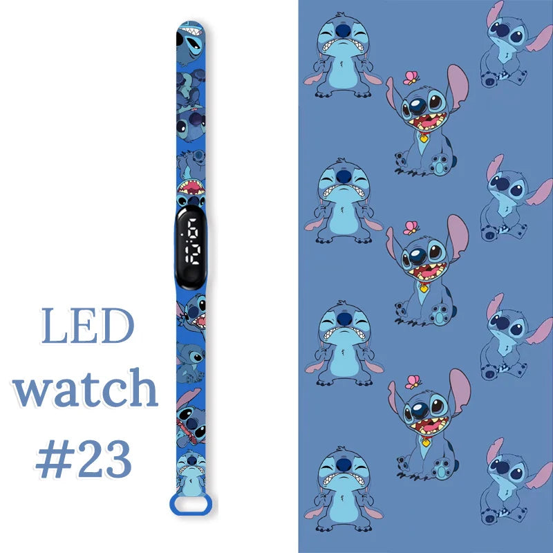 Stitch Orologi per bambini Bracciale sportivo impermeabile LED Touch digitale