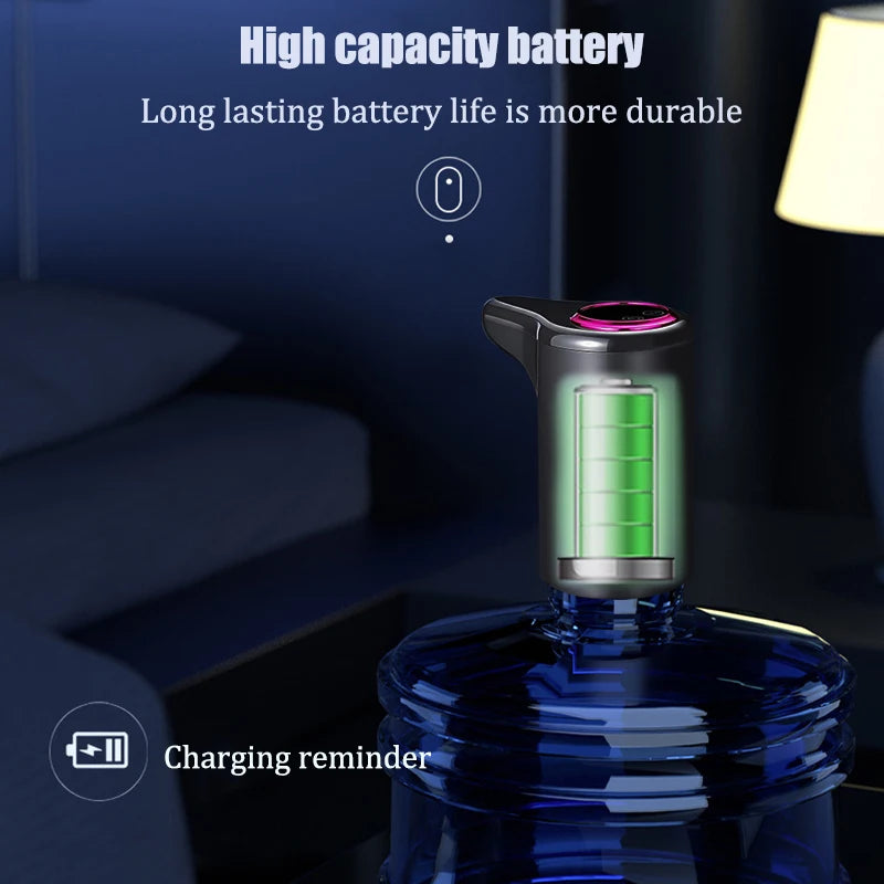Distributore d’acqua elettrico, distributore automatico domestico intelligente per acqua in botte e purificata, ricarica USB