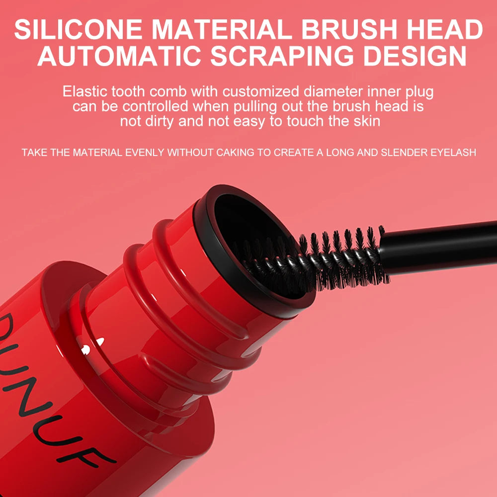 DUNUF 1 pz Mascara a lunga tenuta Sottile e spesso Curl impermeabile non macchia Resistente al sudore e non sbavatura