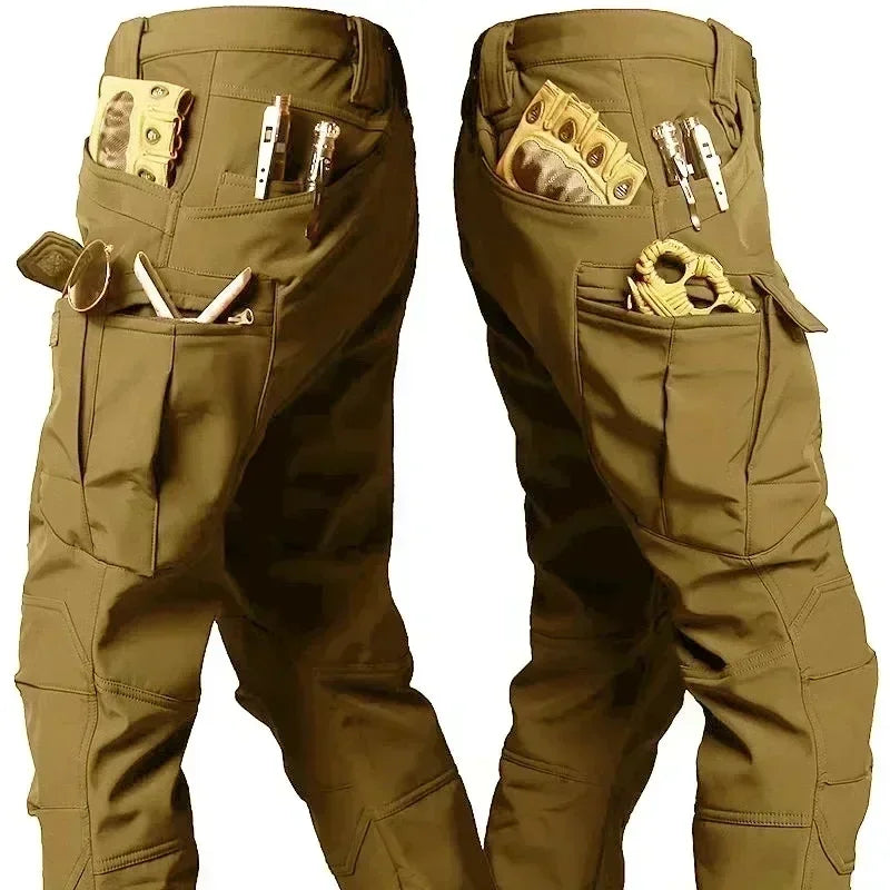 Giacca con cappuccio multi-tasche + Pantaloni in pile da Caccia Impermeabile