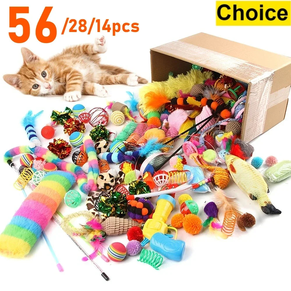 Confezione mista di giocattoli per gatti 14pcs