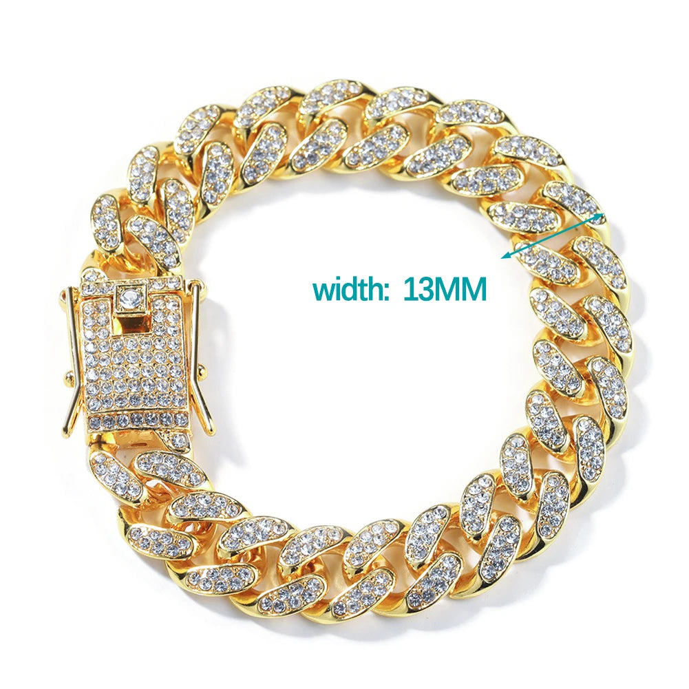 Bracciale a catena a maglie cubane