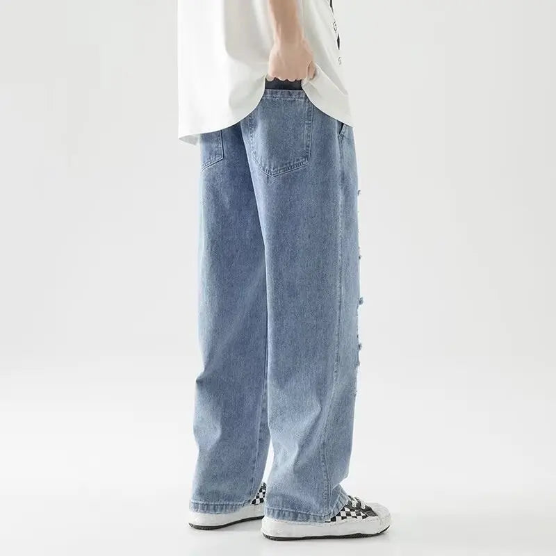 Jeans Stile Americano High Street  Casual Elastico in Vita