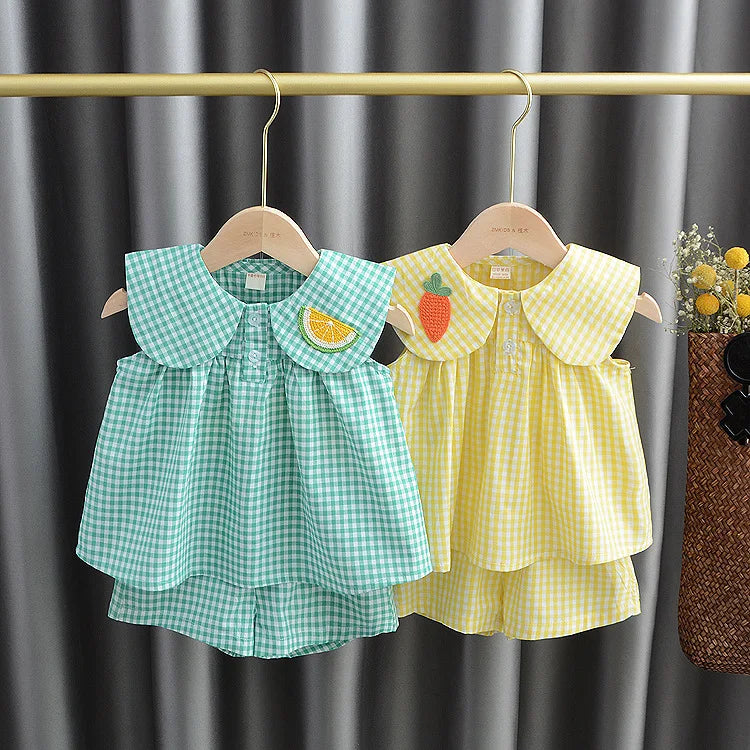 2 pezzi abito per bambina in cotone