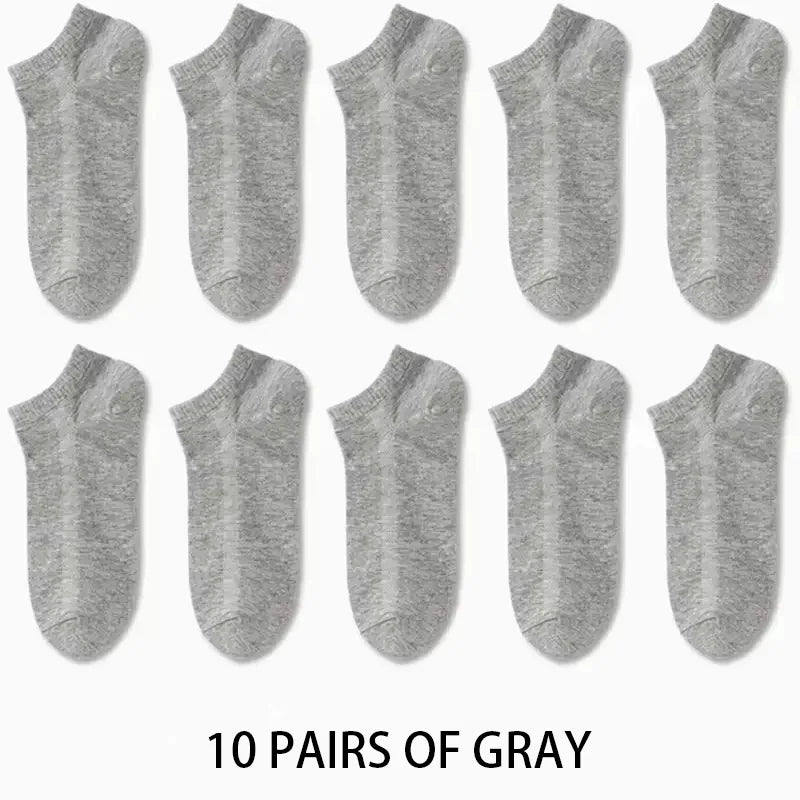 15/30 Paia Unisex Casual Tinta Unita Calzini Sottili Traspiranti Comodi Anti Odore