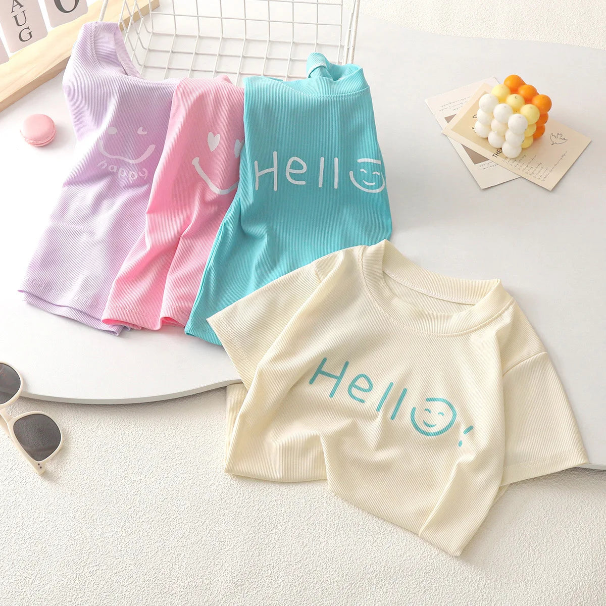 T-shirt a maniche corte carine per bambini