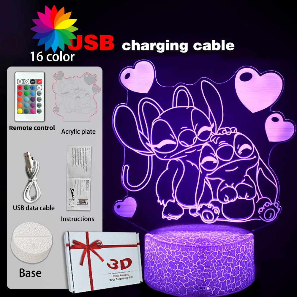 Lampada STITCH  LED Luce notturna Telecomando Smart Touch