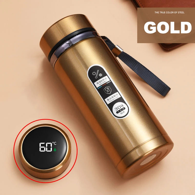 Bottiglia termica in acciaio inossidabile da 500ML-1 litro con display a temperatura a LED