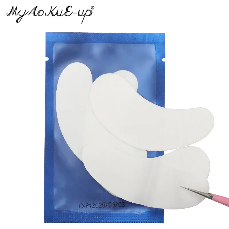 50 paia di estensione delle ciglia in Hydrogel Eye Pad Gel Adesivo