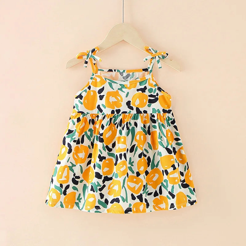 Vestito per bambini senza maniche con bretelle Top 3-6 anni