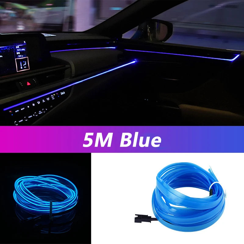 5M Auto Interni Led Strip Light Neon  Fai Da Te