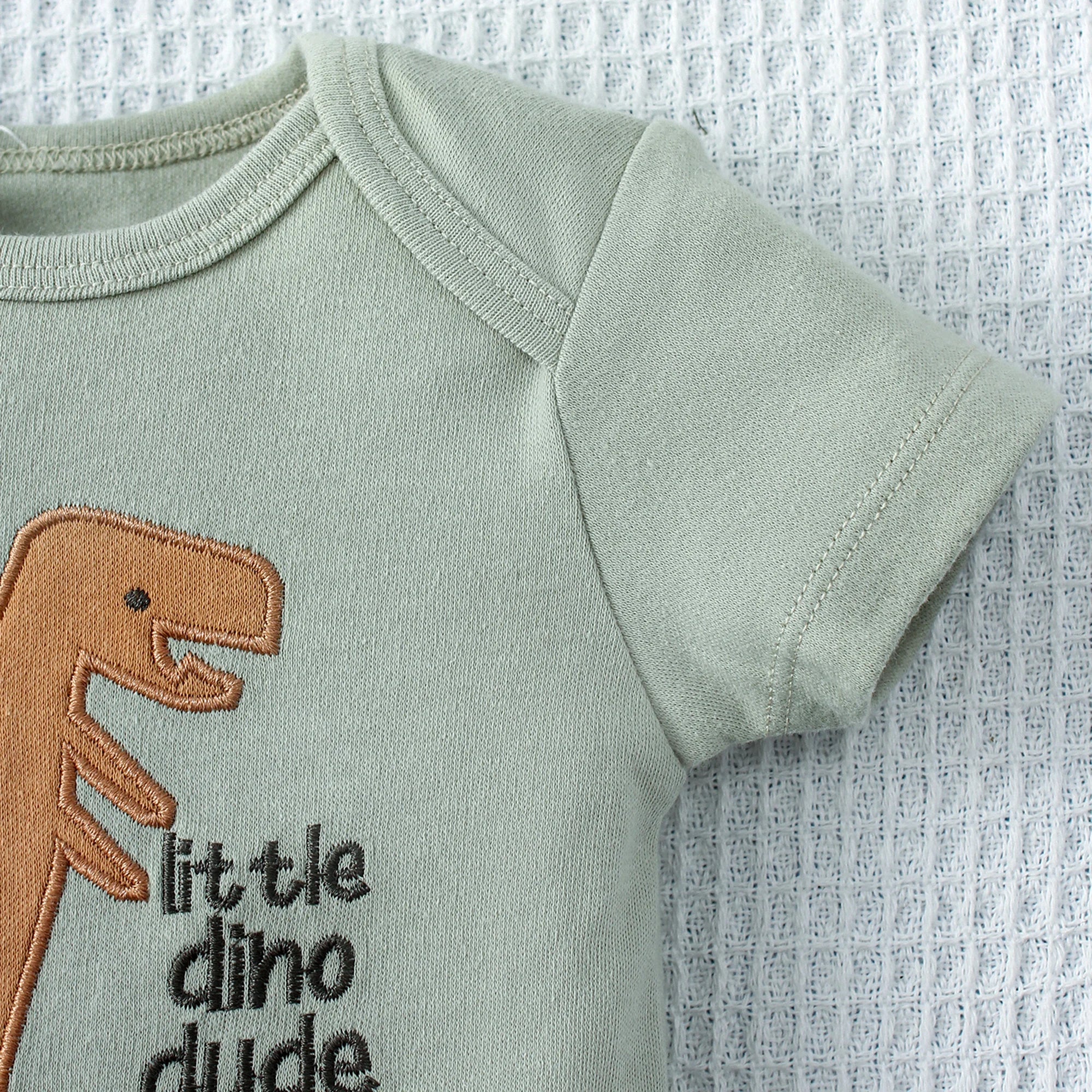 Set di tre pezzi con motivo Baby Body dinosauro dei cartoni animati 0-9 mesi