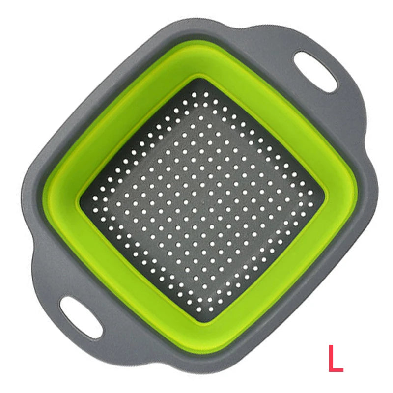 Scolapasta Quadrato Pieghevole in Silicone Cucina