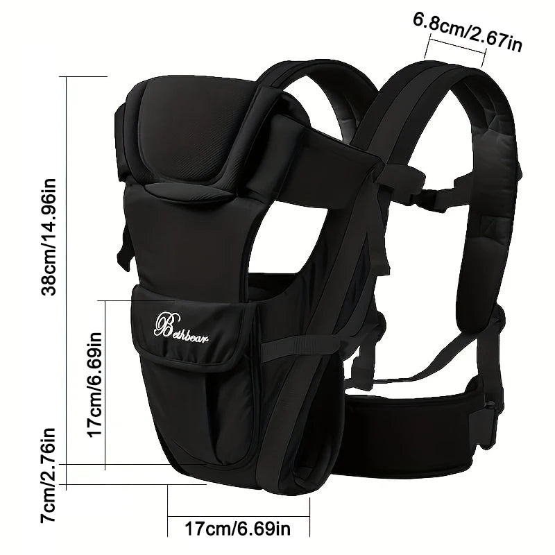 Marsupio per bambini, marsupio ergonomico 4 in 1 regolabile