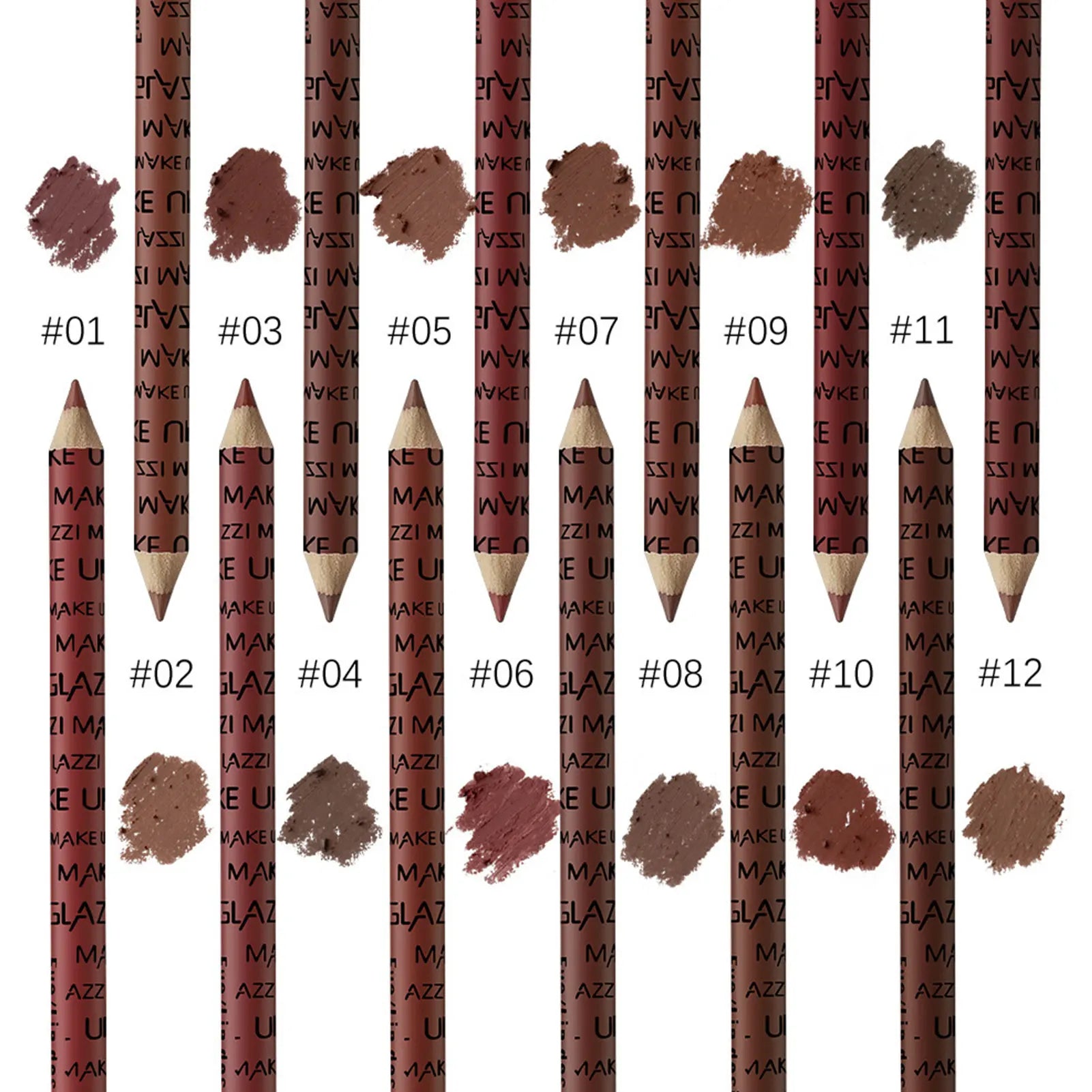 Set 12 pezzi Lipliner Matita Professionale si Lunga Durata Impermeabile