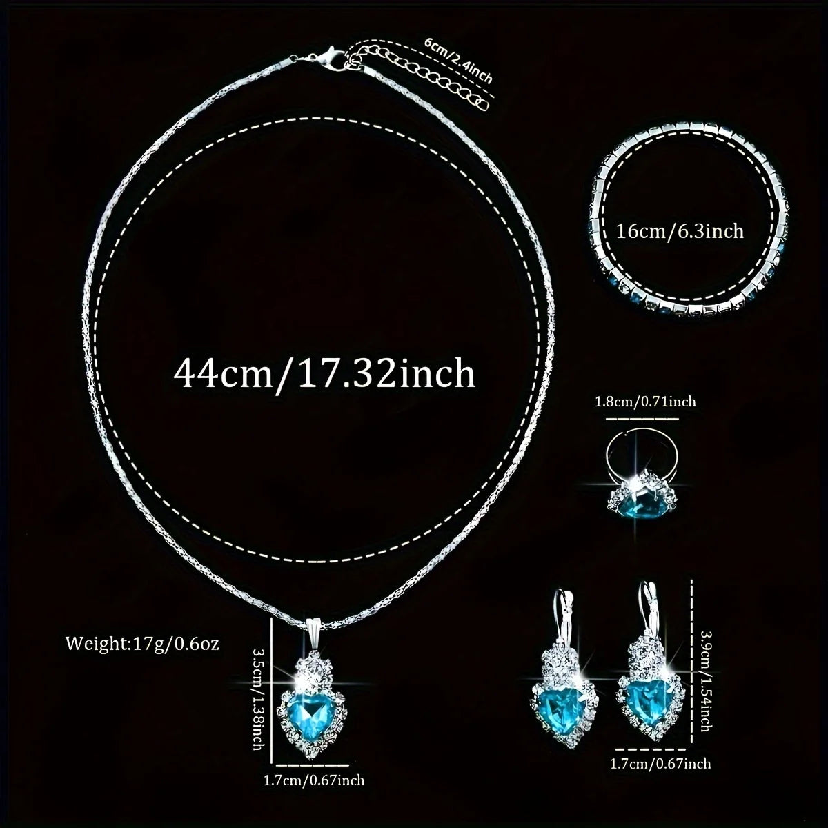 Set di orologi e gioielli al quarzo alla moda, display digitale analogico circolare resistente agli urti, cinturino in pelle PU, no box included