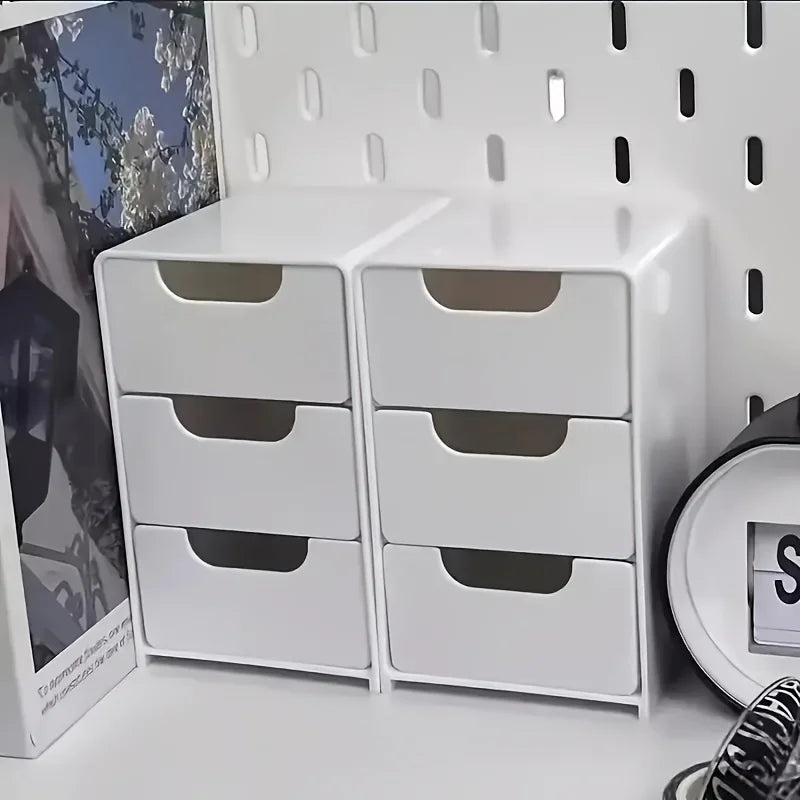 Organizzatore da scrivania a 3 livelli con cassetti