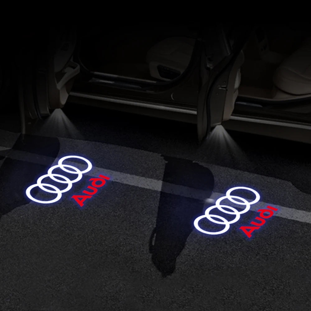 Per Audi Sline S3 S4 S5 S6 S7 RS Q7 Q5 Q3 A4 B8 8P A3 A6 C7 A5 A6L Quattro Auto Logo Porta LED Lampada di benvenuto Laser Proiettore Luce