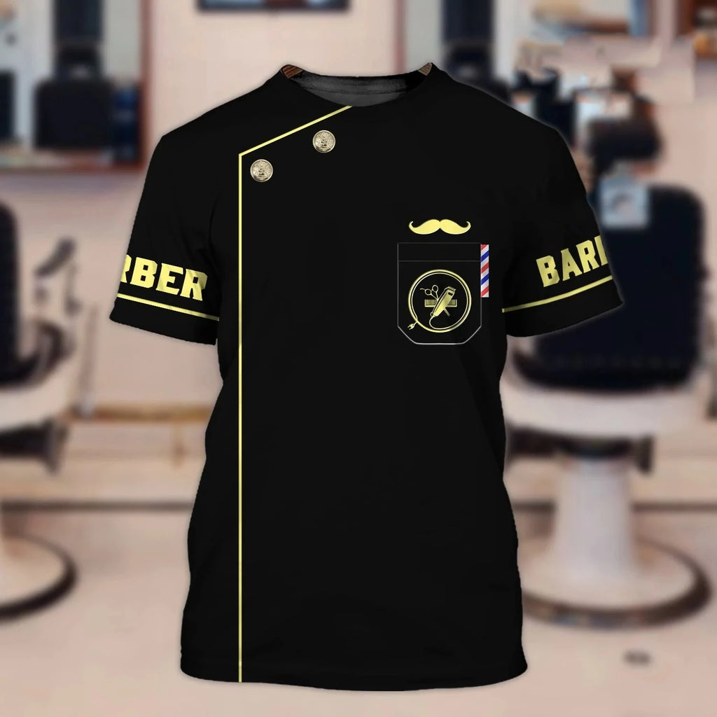 T-shirt Parrucchiere Streetwear Abbigliamento uniforme Barber Shop