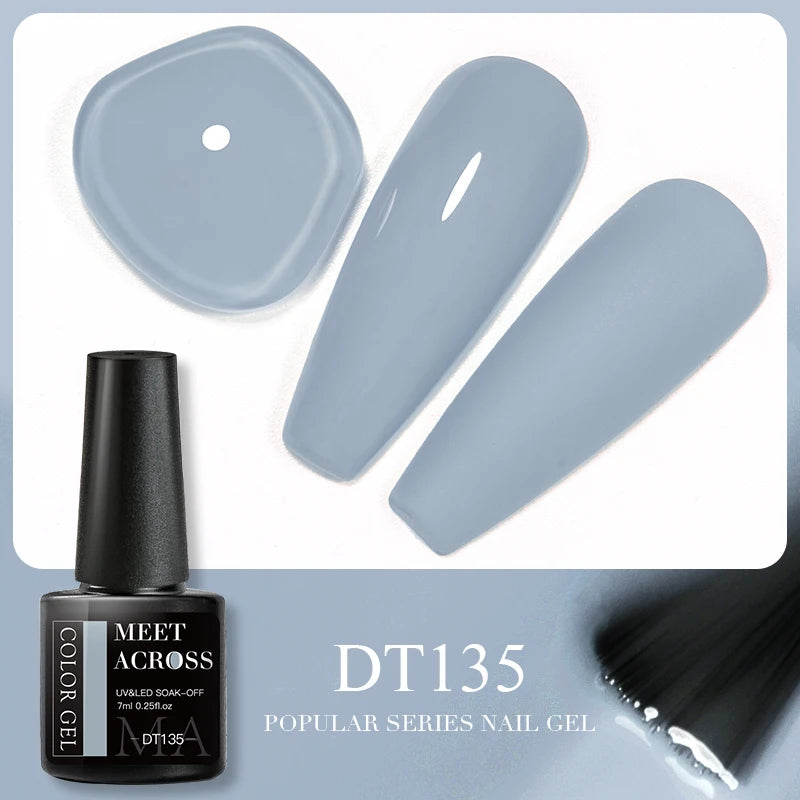 MEET ACROSS 5ml Gel Smalto per unghie Nail Art Top Gel tutti i colori