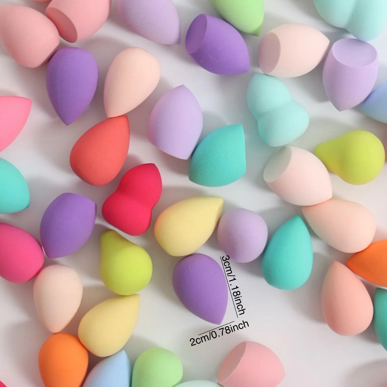 50/100 pezzi set di mini spugnette di varie forme e colori