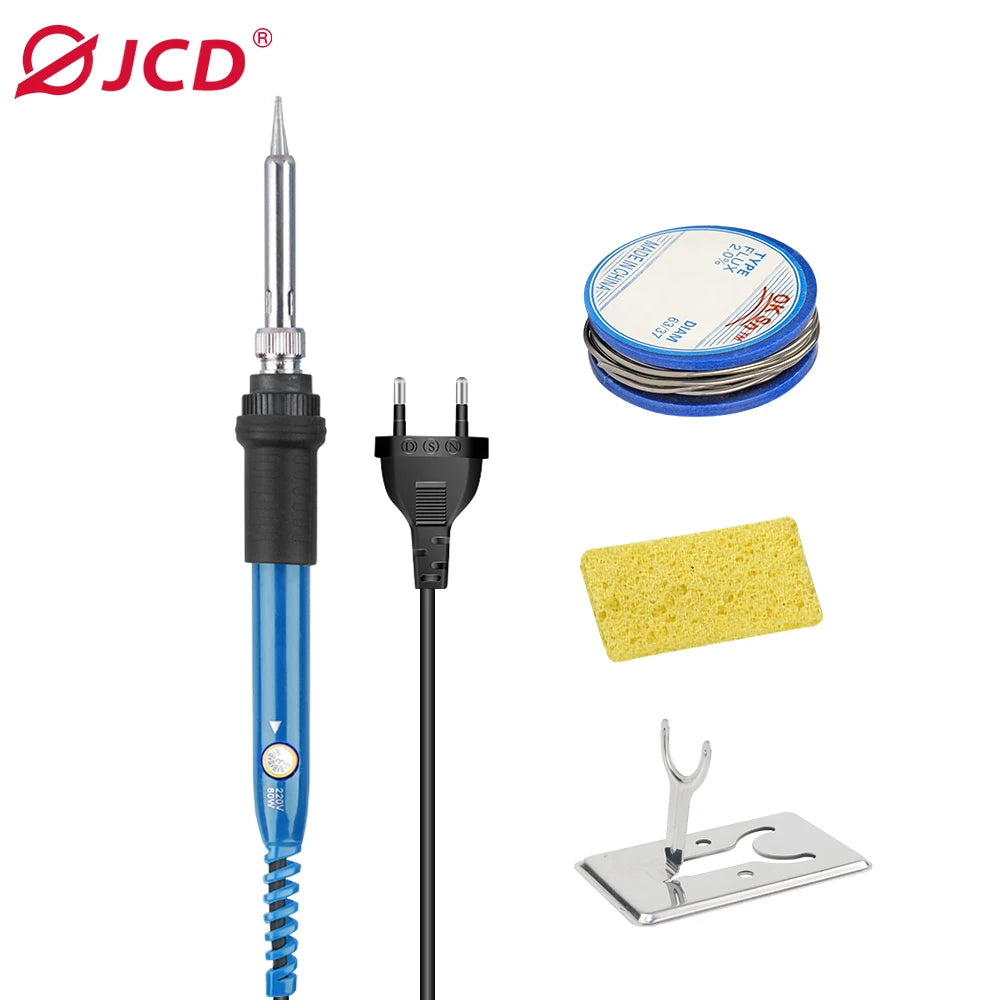 🇺🇸JCD 220V 60W Saldatore elettrico a temperatura regolabile di qualità Kit completo
