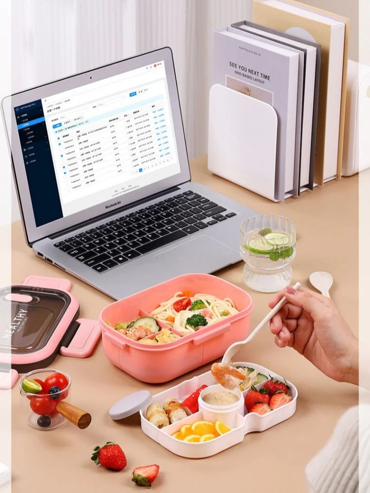 1200ML Box  per il pranzo a doppio strato Scomparto portatile
