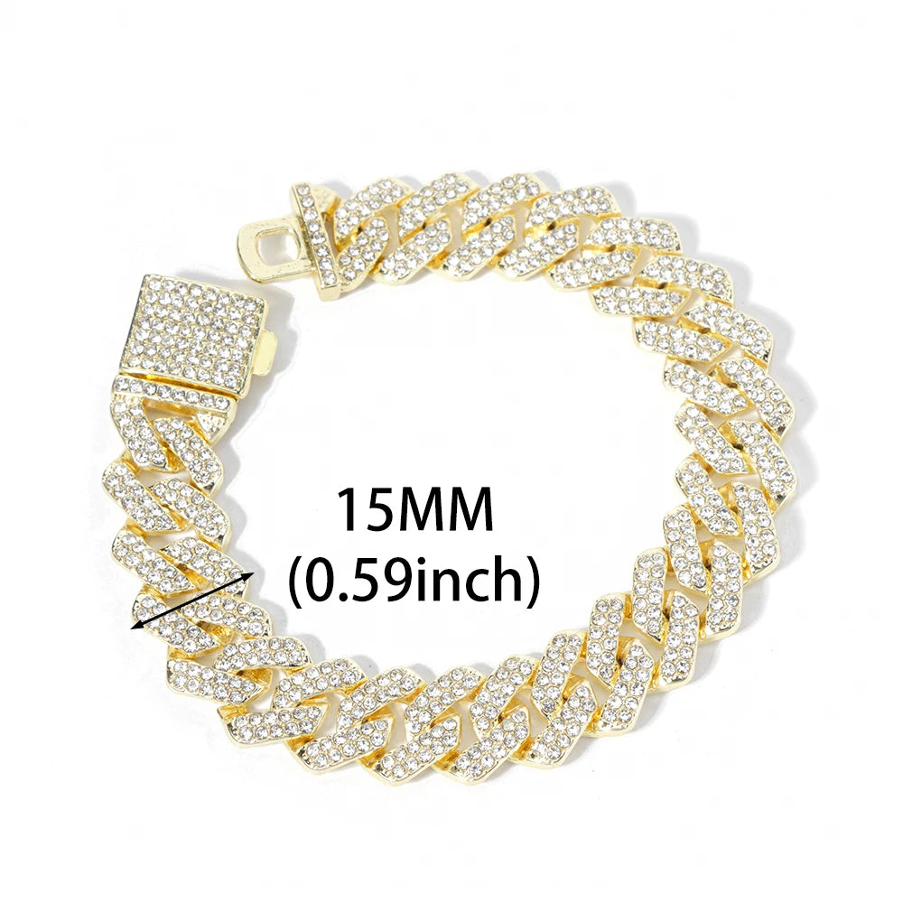 Bracciale a catena a maglie cubane