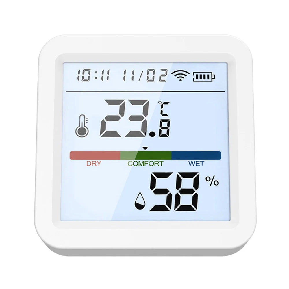 Tuya Smart WiFi Bluetooth Temperatura Umidità Sensore Wireless Home Retroilluminazione Termometro Igrometro APP Rilevatore di controllo remoto