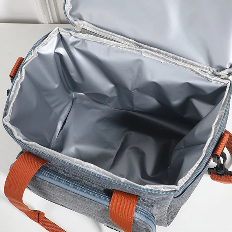 Borsa per il pranzo a doppio strato con isolamento termico di grande capacità