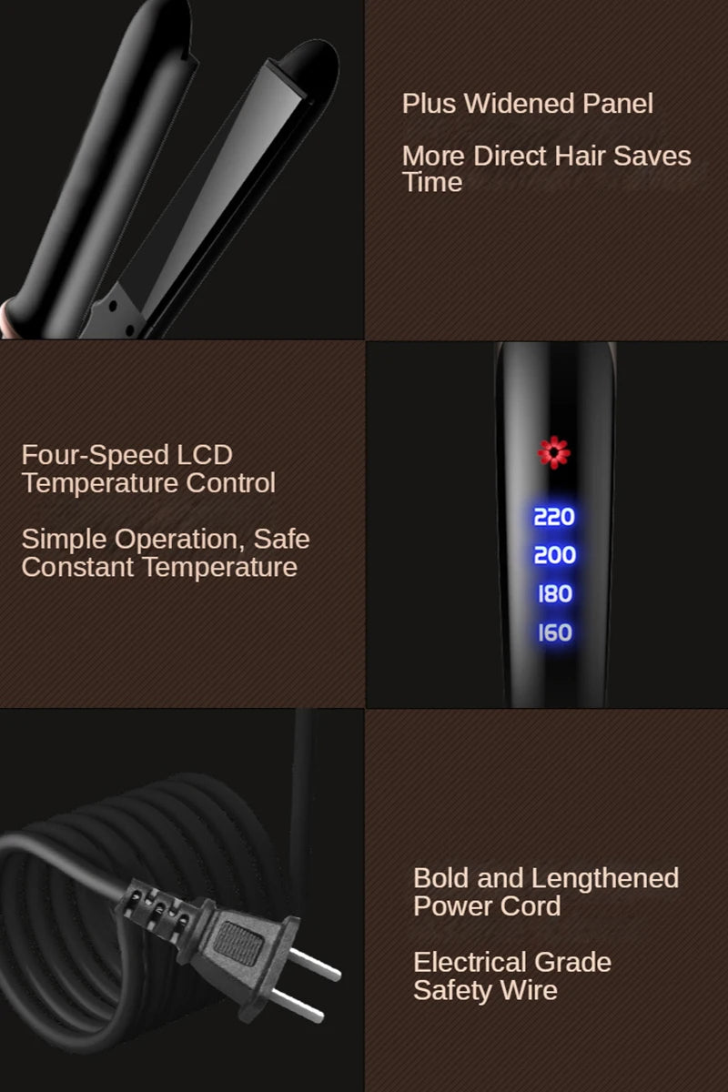 Piastra per capelli 2 in 1 professionale
