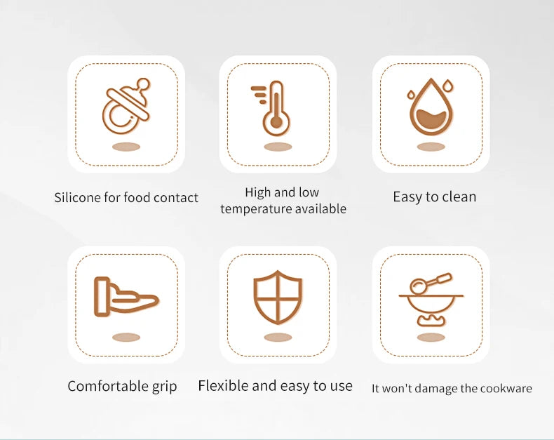 Set di 6 pezzi di utensili da cucina in silicone