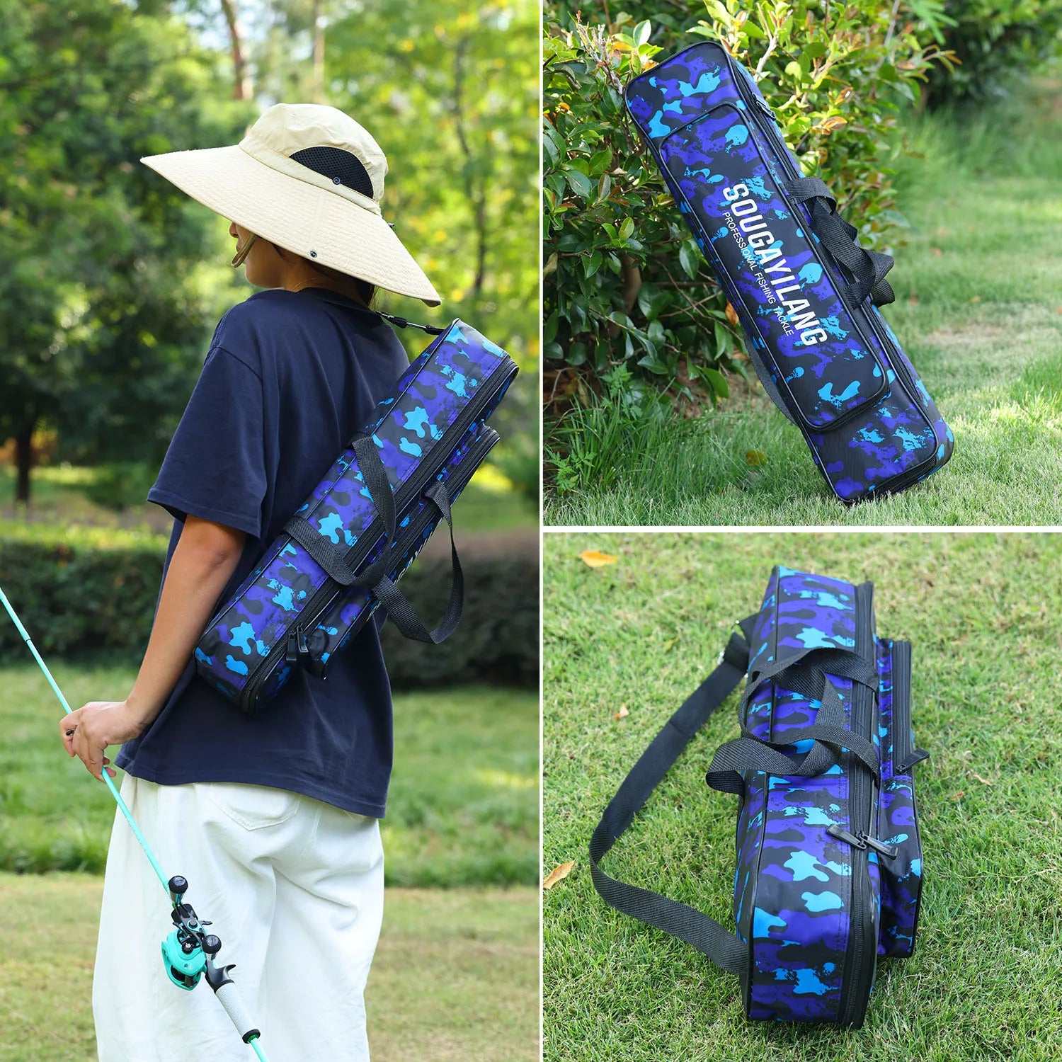 Custodia professionale per canna da pesca Borsa Oxford resistente
