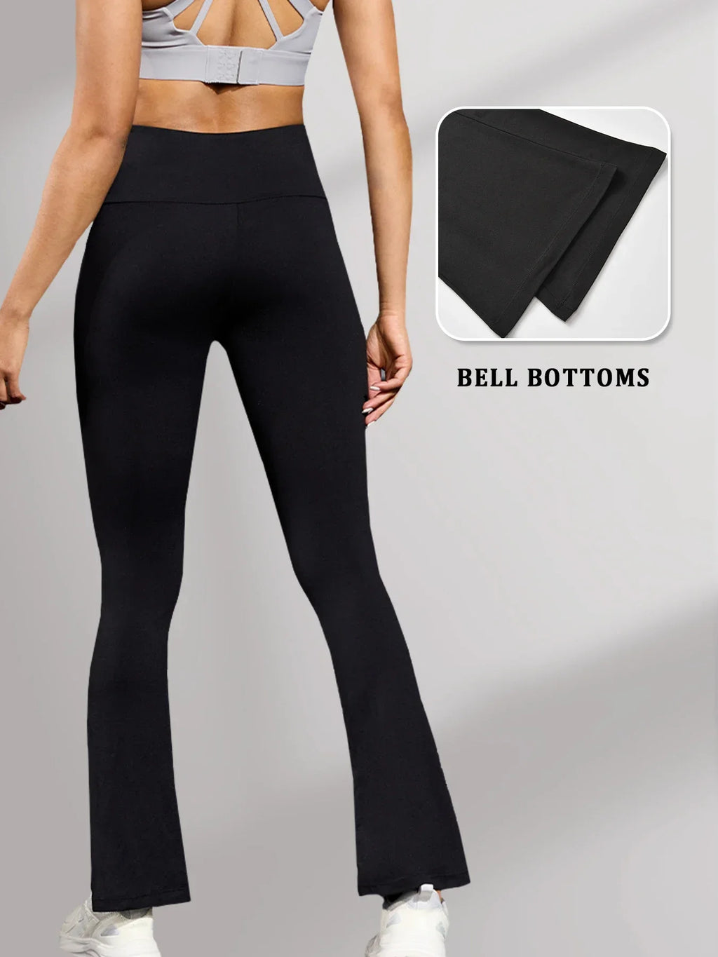 Pantaloni svasati super morbidi da donna a vita alta Leggings a zampa d’elefante