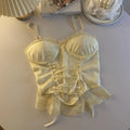 Corsetto Donna  in pizzo benda senza maniche