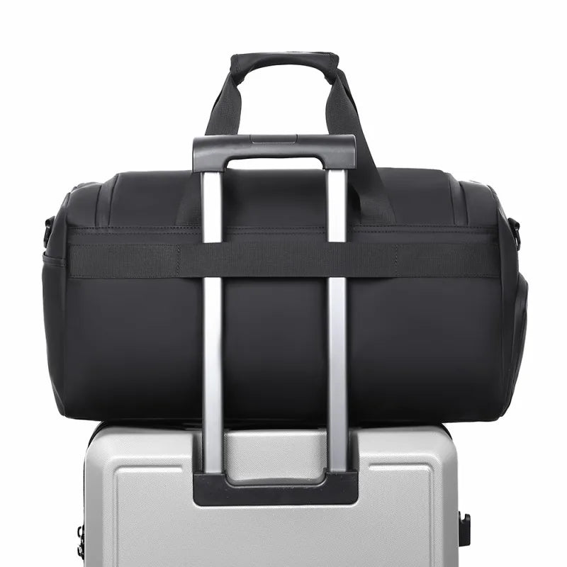 Borsa da palestra sportiva, borsa di grande capacità, borsone da viaggio portatile, multi-scomparto con contenitore per scarpe, perfetto per le vacanze, palestra