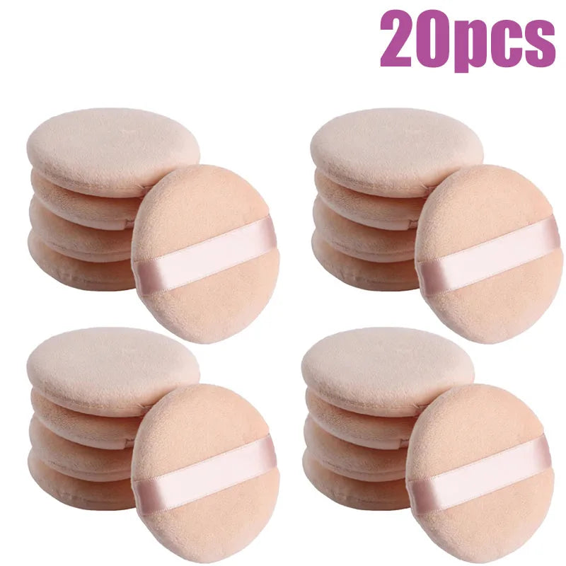 5-40 pezzi Round Facial Powder Spugnetta portatile morbida cosmetico puff per l’applicazione del trucco