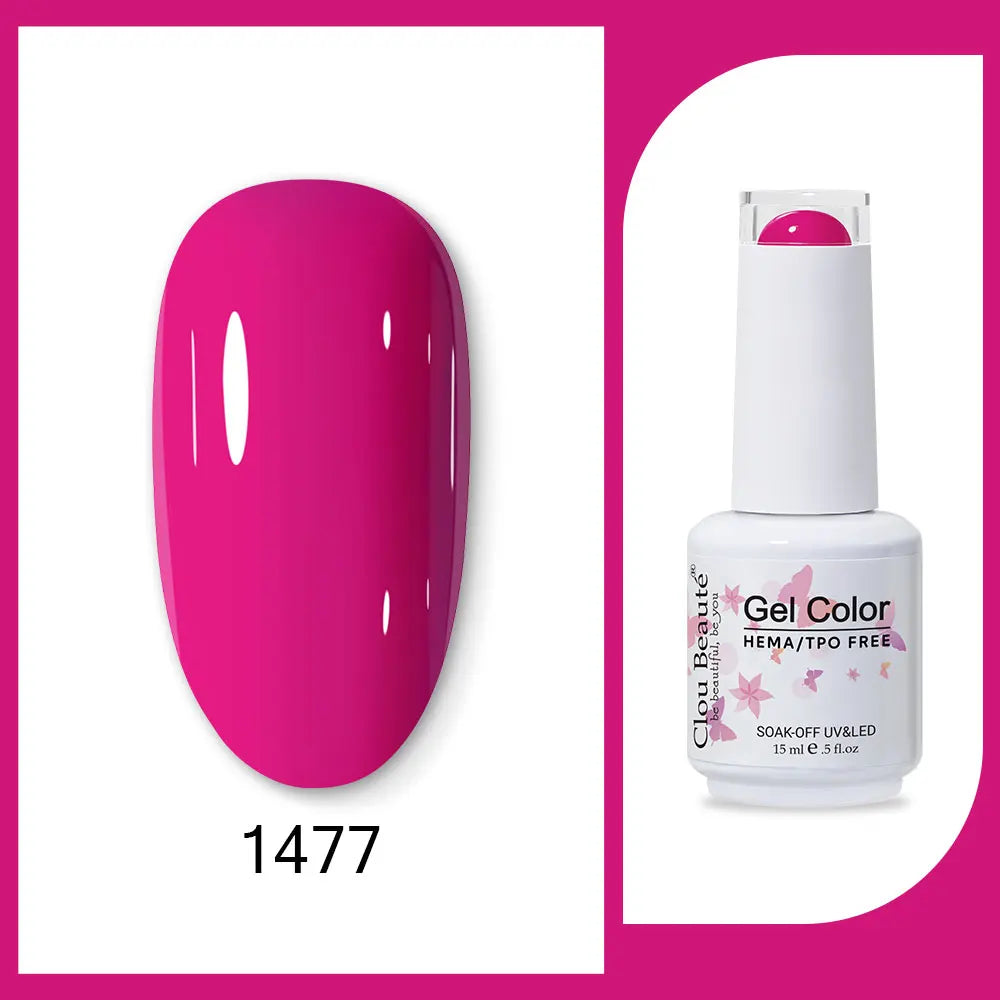 CLOU BEAUTÈ  15/10ml Semipermanente Gel Smalto Unghie 400 colori disponibili