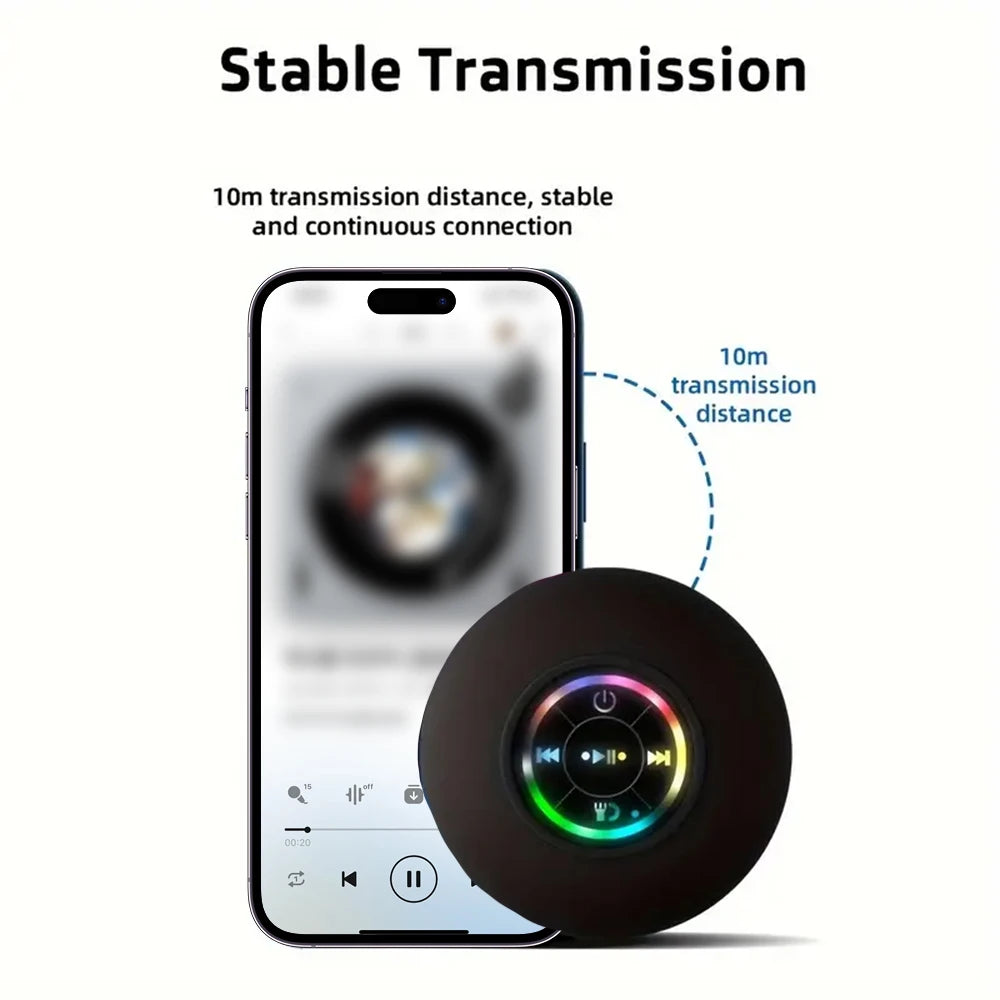 Altoparlante Bluetooth wireless portatile Luce a LED IPX4 Altoparlante impermeabile Bagno