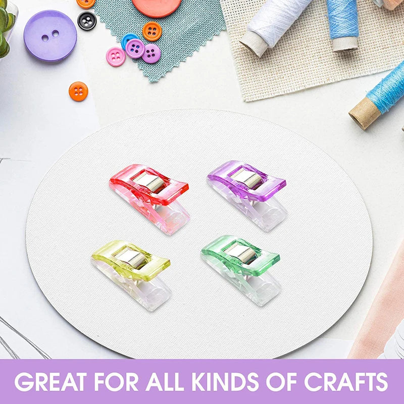 50PCS Clip da cucito Clip colorate Artigianato in plastica multiuso uncinetto